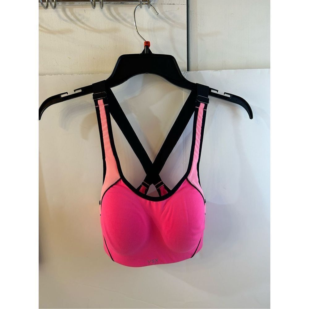 VSX Victoria's‎ Secret sports bra 34B #70817 Barbie pink Racerback #70817